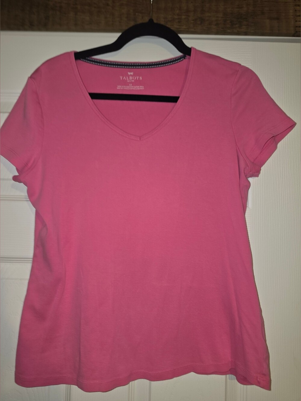Talbots Pink V-Neck Short Sleeve Tee